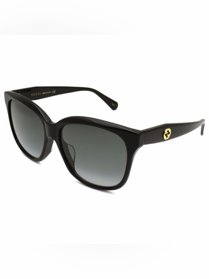 Gucci Black Frame Sunglasses With Gray Gradient Lenses